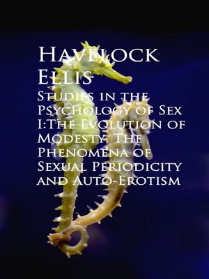cover image of Studies in the Psychology of Sex I